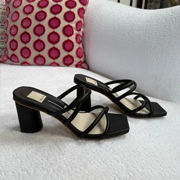 Dolce Vita Black Strappy Heels - Picture 3 of 4